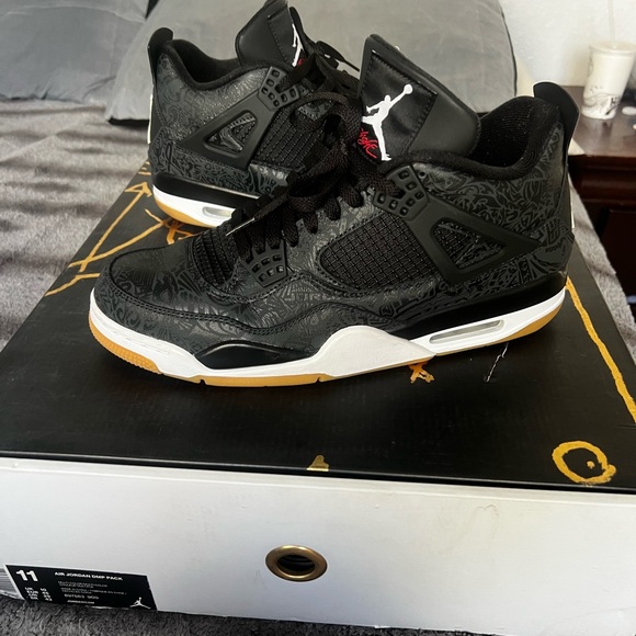 Laser Black Jordan 4s Size